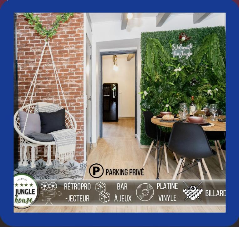 Maison "Jungle House" 90 M2 Billard, Retroprojecteur, Bar A Jeux , Vinyle, Wifi Fibre, Ideal Pro & Famille A Montbrison Eksteriør billede